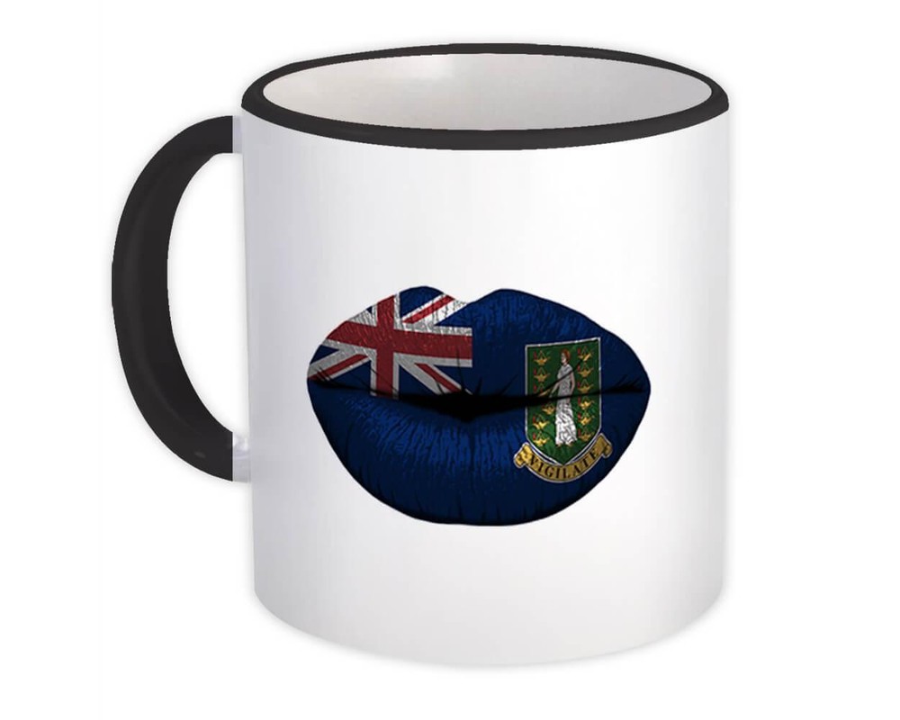 Gift Mug : Lips British Virgin Islands Flag Islander Expat Country For Her Woman
