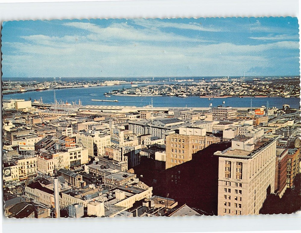 Postcard Aerial View Of Downtown NO Louisiana 