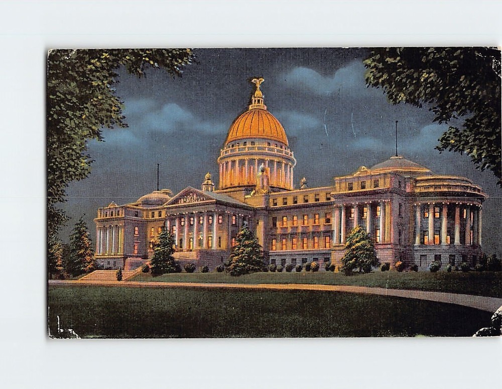 Postcard State Capitol Jackson Mississippi USA