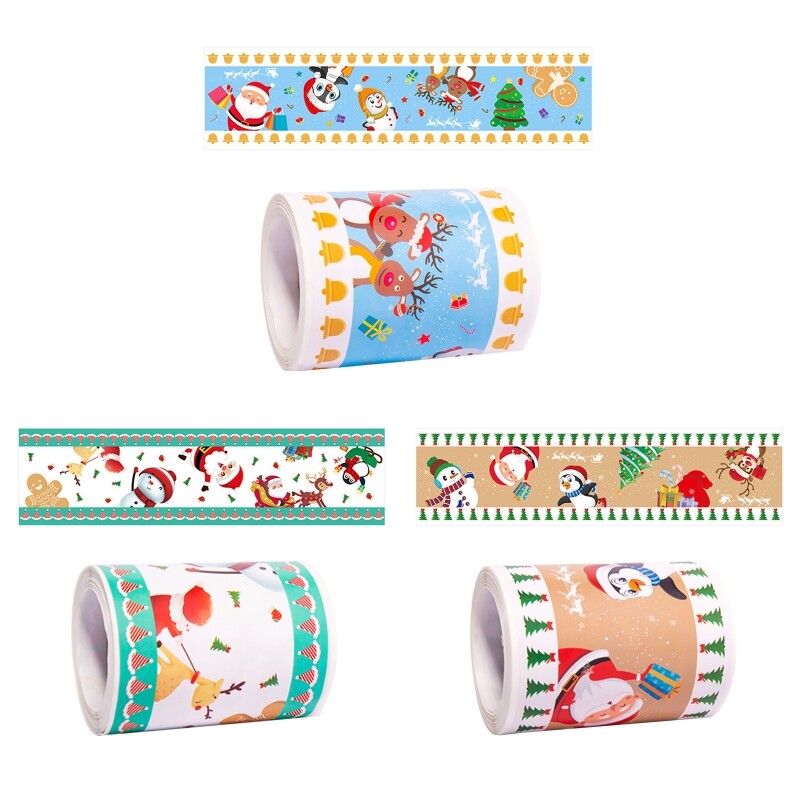 Merry Christmas Stickers Happy Xmas Adhesive Stickers for Home Decoration