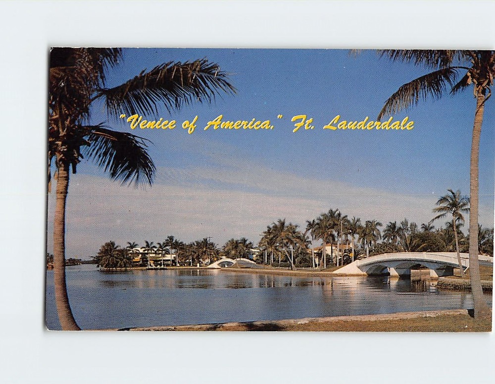 Postcard Venice of America Fort Lauderdale Florida USA