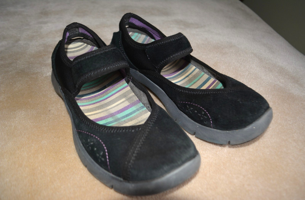 Dansko Black Suede Slip Pull On Shoes - Emmy  Womens EUR 37, US 7