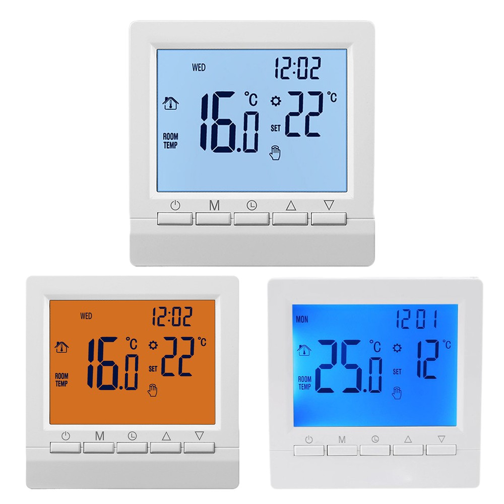Home Smart Programmable Thermostat Wall LCD Screen Battery Powered Thermostat
