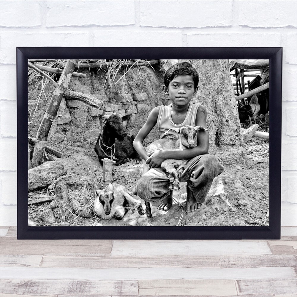Street Portrait People Tribal Children Child Puruliya India Wall Art Print