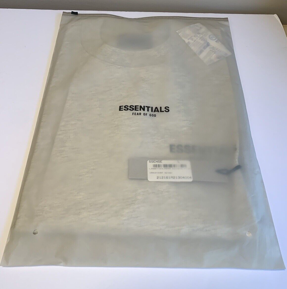 Fear of God Essentials Oatmeal Long Sleeve Tee Shirt Men's Large L New
