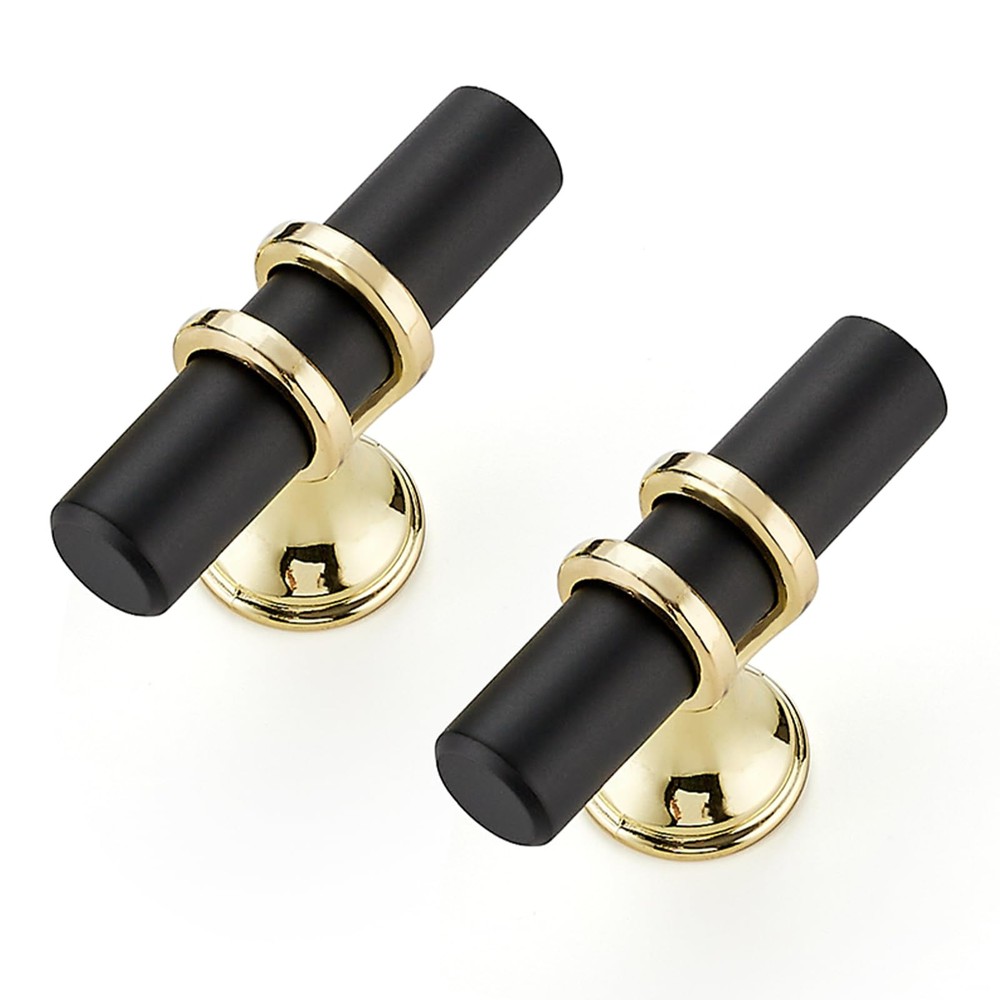 10 Pack Black&Gold Cabinet Knobs - Kitchen Cabinet Knobs Cabinet Pulls for Ki...