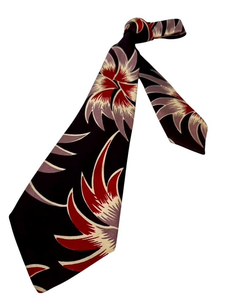Vintage 1940s Tie Men's Neck Ties Swing Neckties 1930s Clothing Wide Rayon 49X4