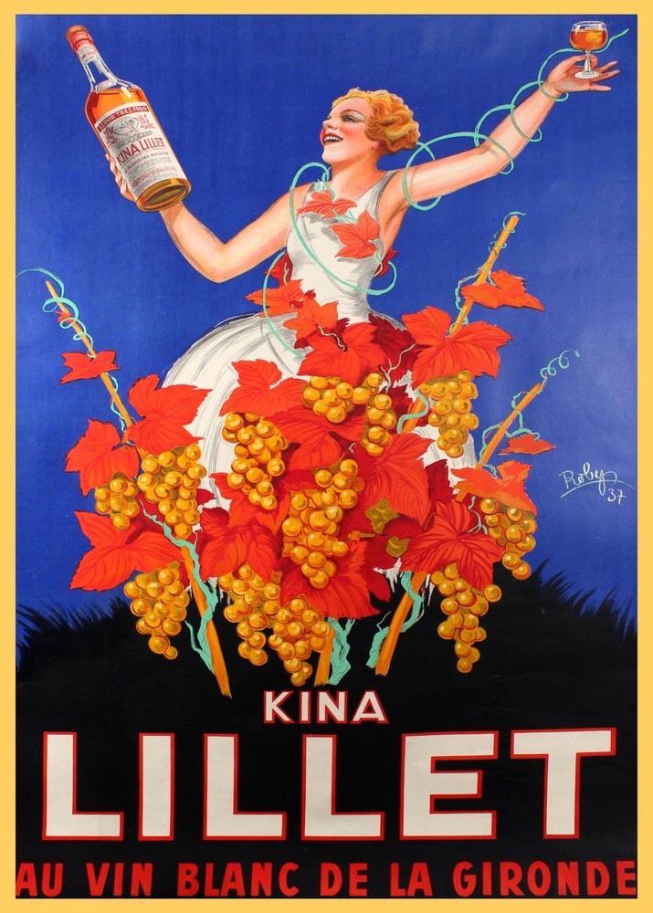 Decor POSTER.Home room bedroom art.Interior Design.Kina Lillet wine.Bar.7045
