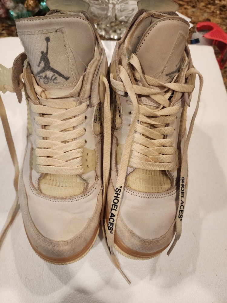 Size 11  W Jordan 4 SP x Off-White Mid Sail