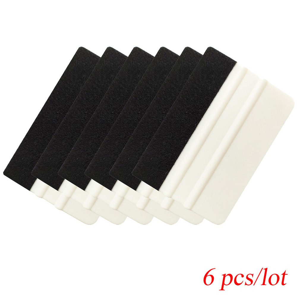 6pcs White Soft Felt Squeegee for Car Vinyl Wrapping & Window Tinting