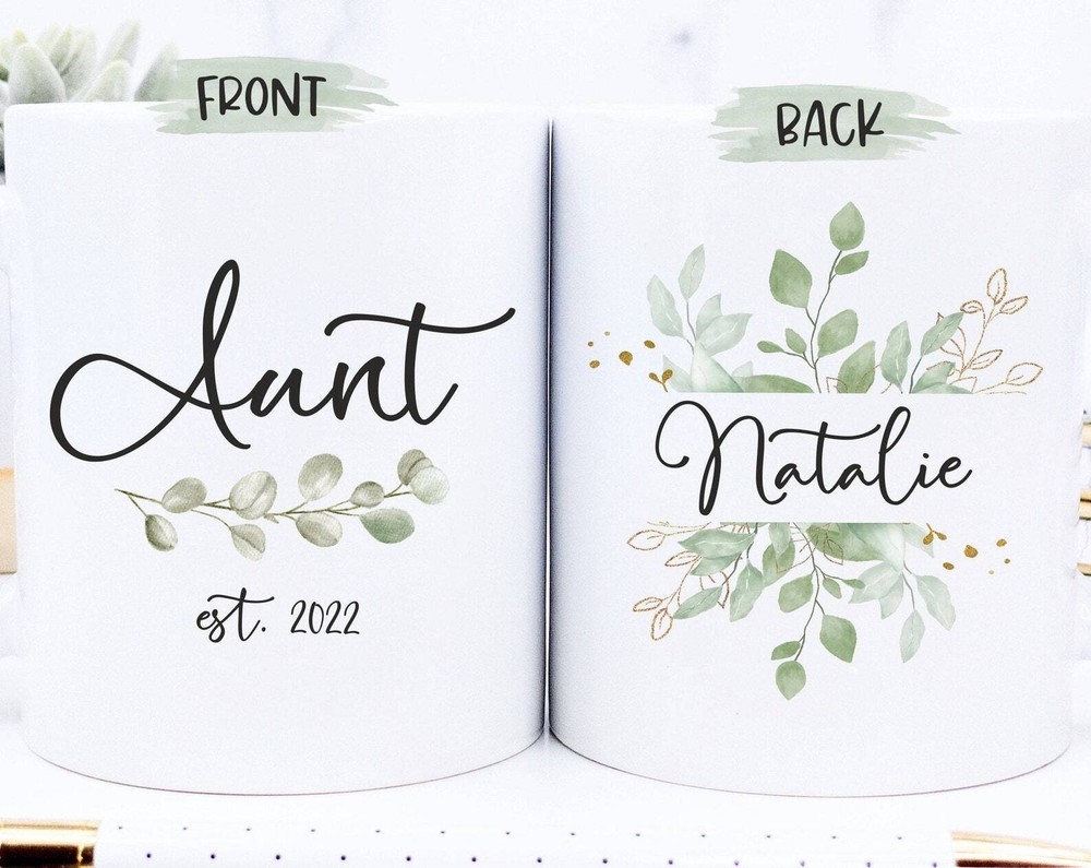 New Aunt Mug Personalised Aunt Mug Aunt Gift Soon To Be Aunt Aunt Reveal Gift