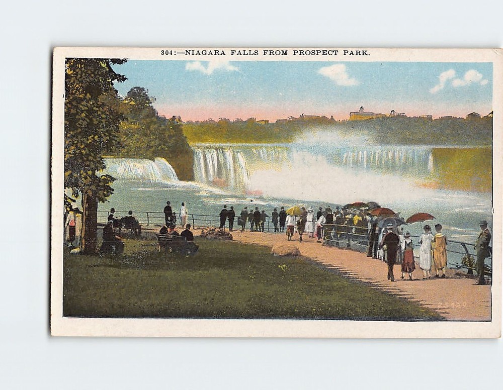 Postcard Niagara Falls from Prospect Park New York USA