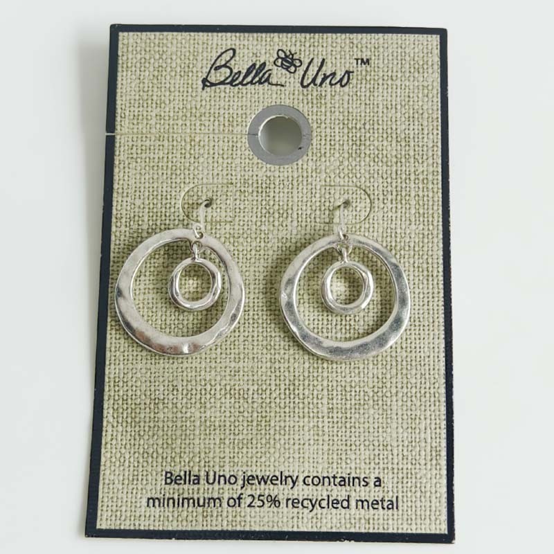 New Bella Uno Loops Drop Earrings Retro Women Party Vacation Travel Jewelry Gift
