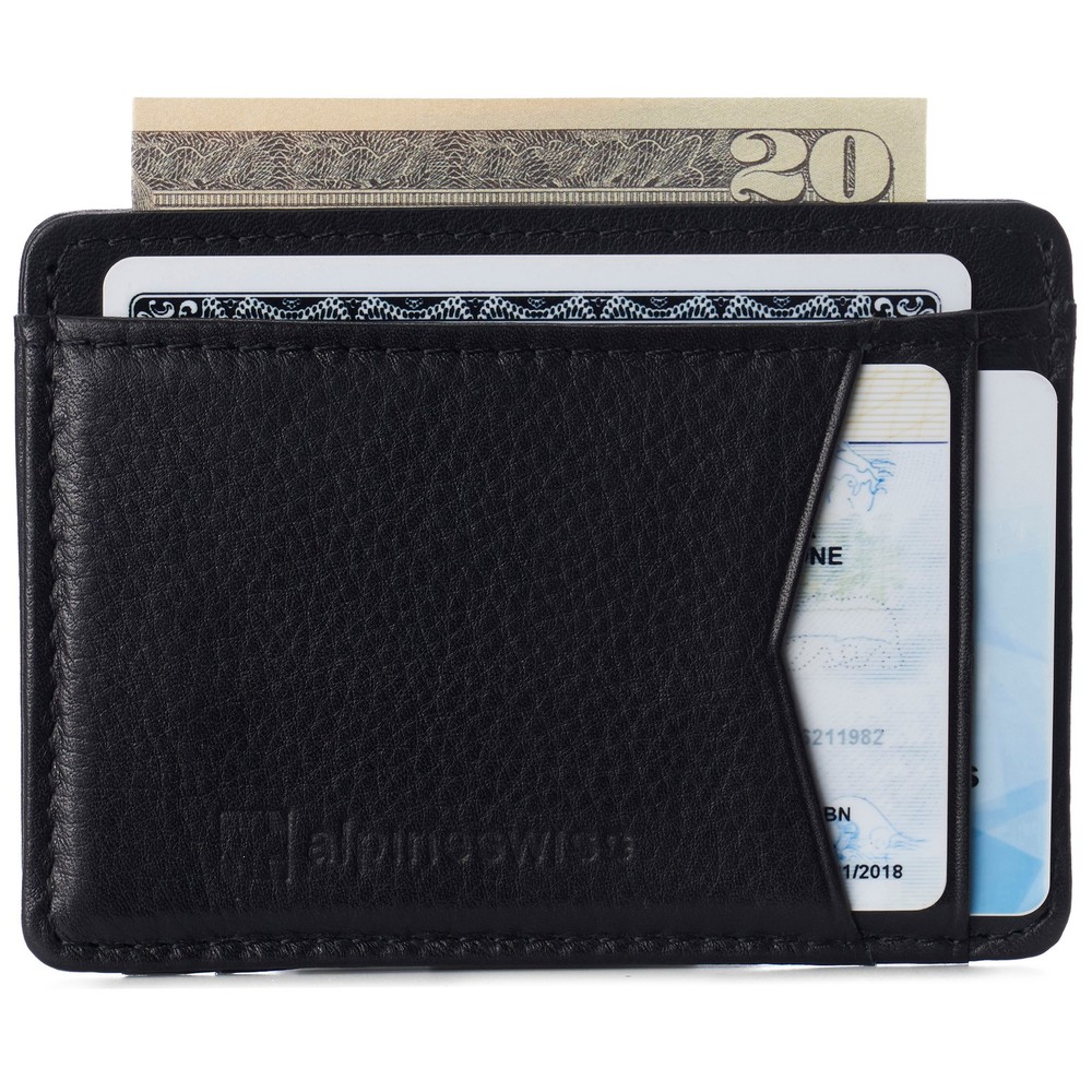 Alpine Swiss Front Pocket Wallet, Men's Holder Case, Pocket ID