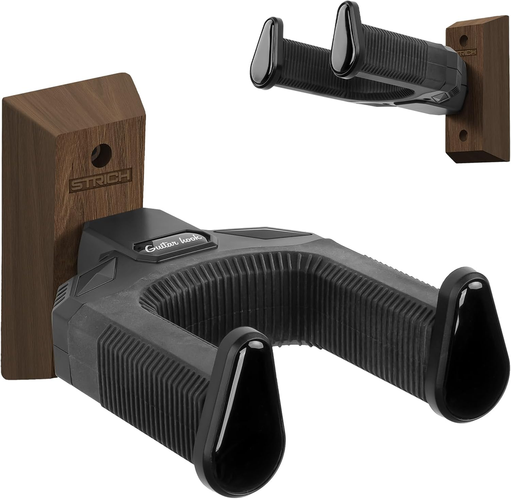 Guitar Wall Mount,Walnut Base Guitar Hanger,U-Shaped Guitar Wall Hanger Mount wi
