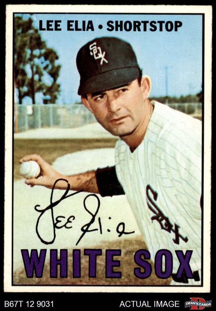 1967 Topps #406 Lee Elia White Sox DOUBLE-PRINT 5.5 - EX+