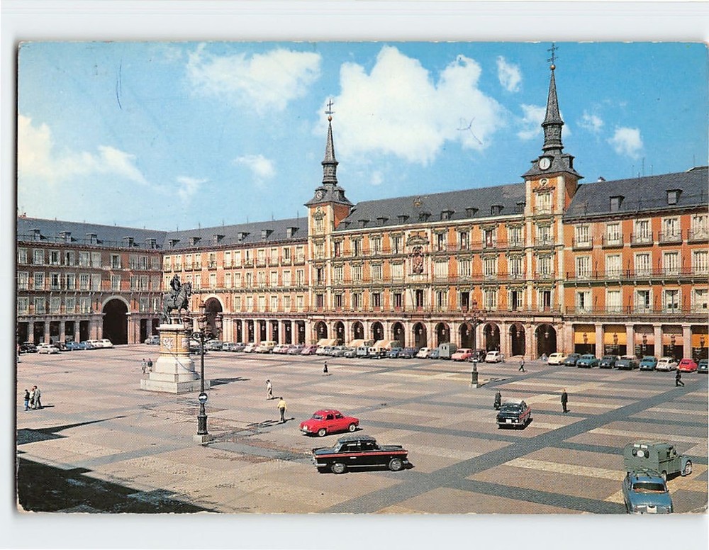Postcard  Main Square Plaza Mayor Madrid Spain