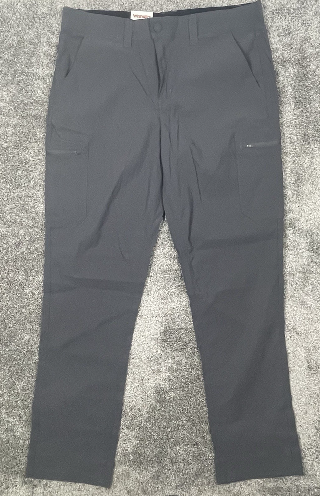 NWT Wrangler Men's Regular Fit Tech Pants Gray 36X34 Stretch Khaki Work Cargo