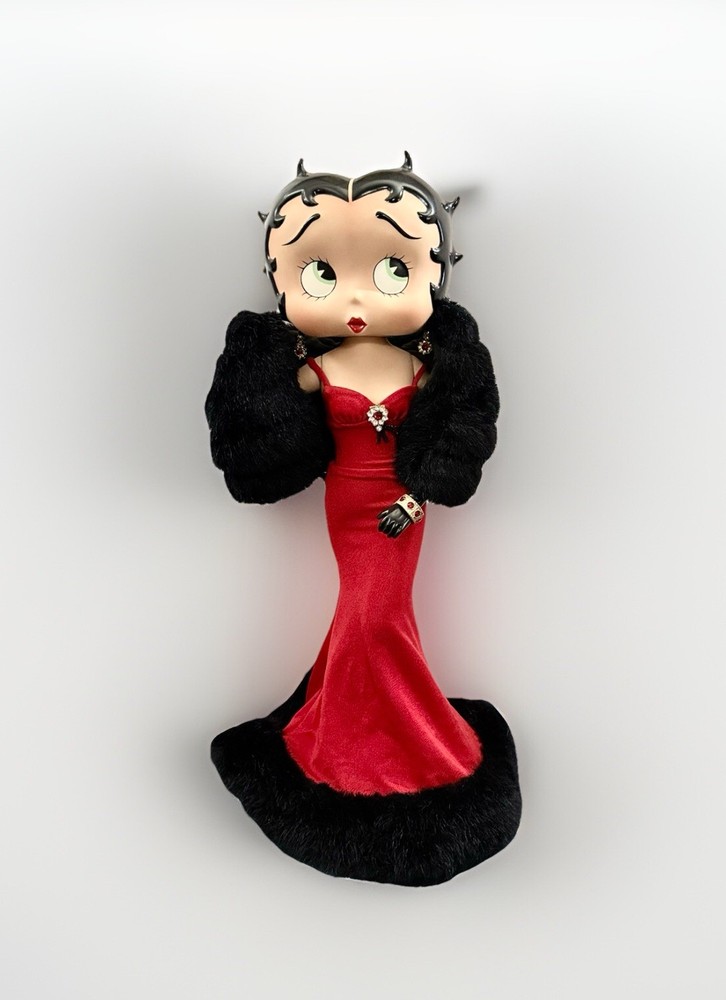 Vintage 16-inch Danbury Mint Betty Boop Scarlet Splendor Doll with Stand Marked