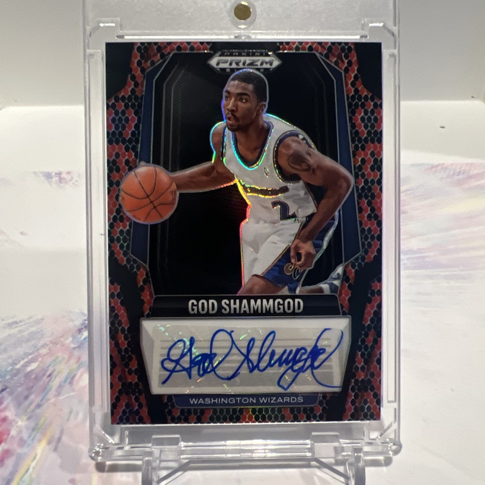 2024-25 Panini Prizm Black Signatures God Shammgod,SIG-GOD Snake Skin Prizm /15