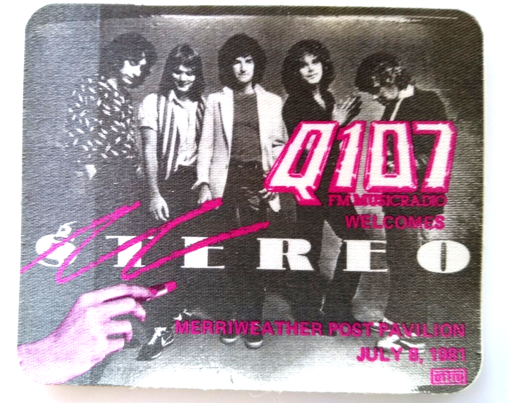 REO Speedwagon Backstage Pass 1981 Vintage Original Pop Rock Music Cloth Fabric
