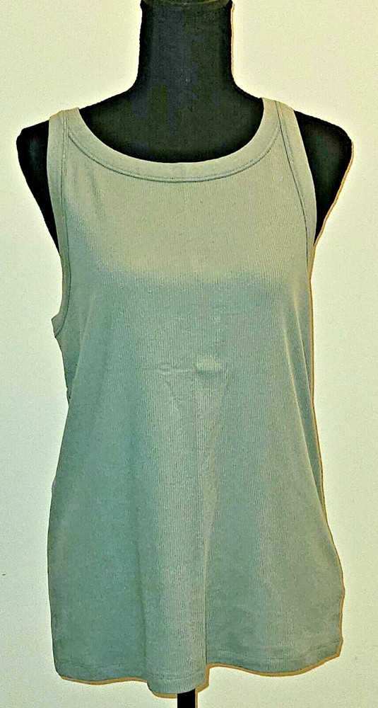 Gap Rib Tank Top Sleeveless Woman's Sage Green Size Large ..