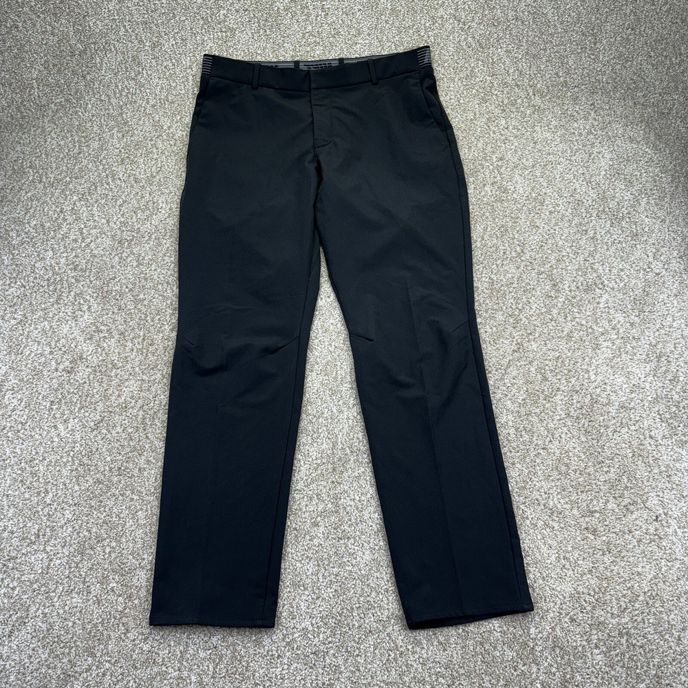 Nike Dri Fit Golf Pants Mens Size 34x32 Black Flat Front 891887-010