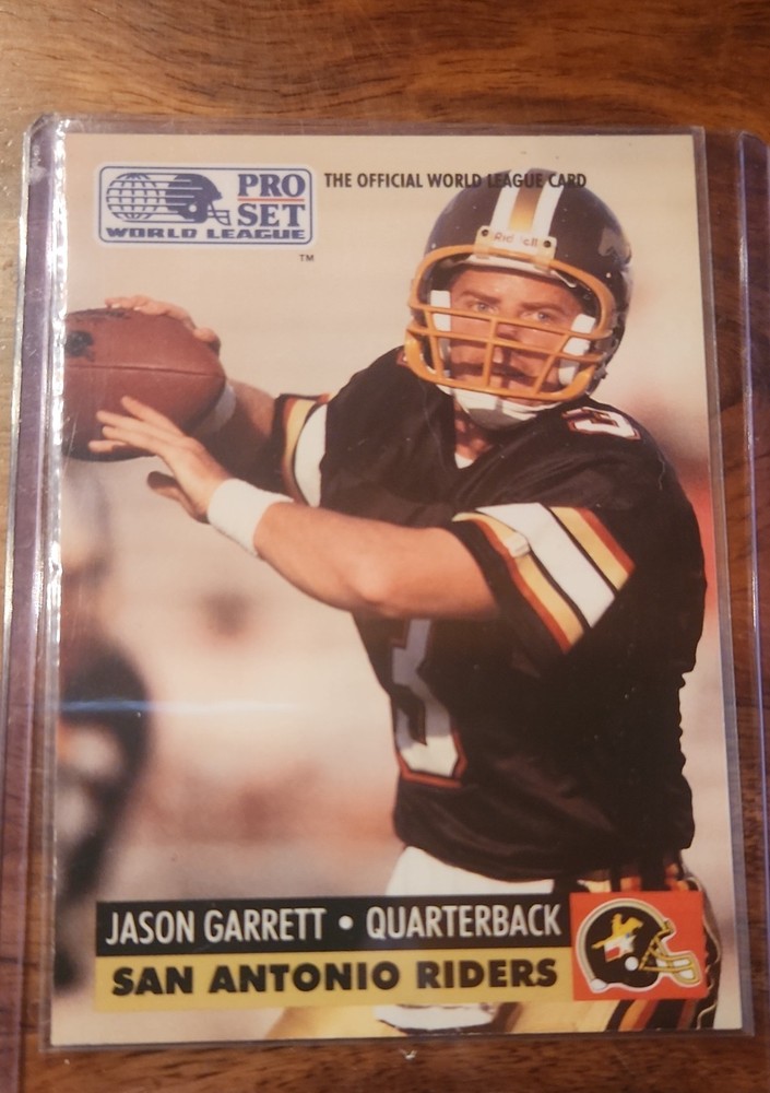 1991 Pro Set WLAF - Jason Garrett #143 (RC)
