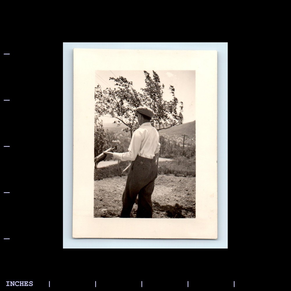 Old Vintage Photo MAN REAR VIEW FROM BEHIND LOOKING AWAY