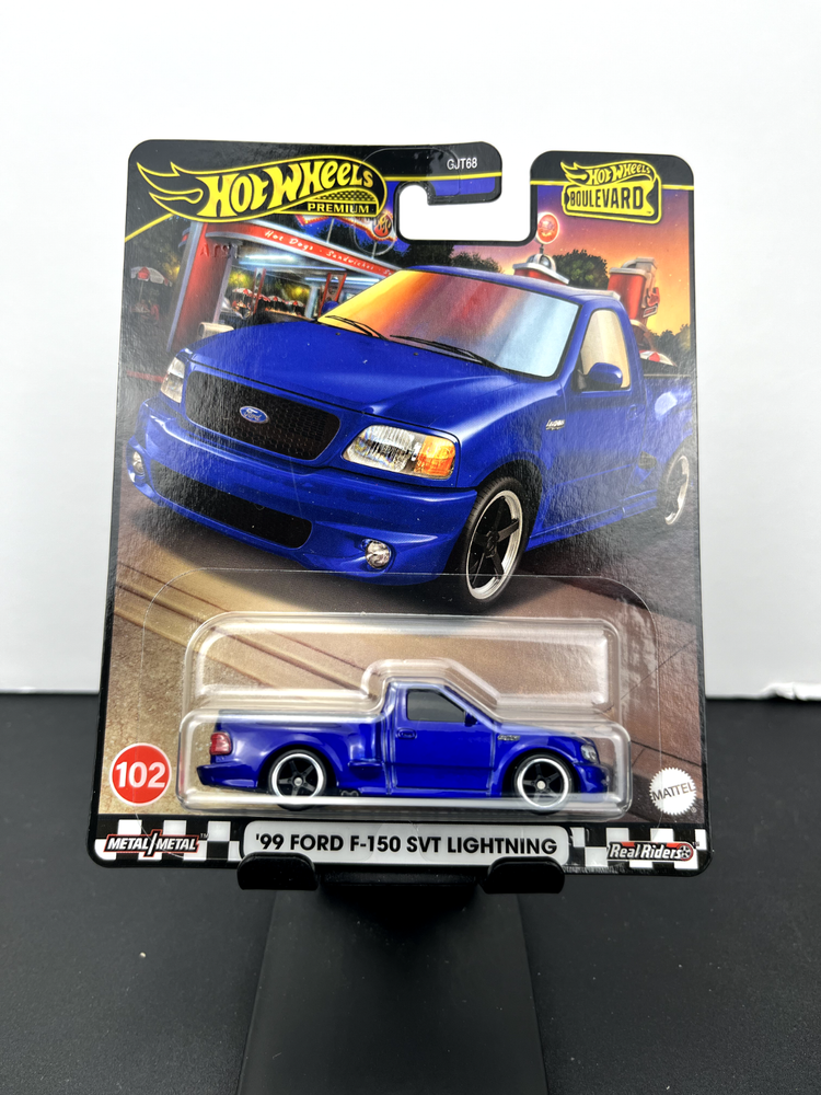 Hot Wheels 2024 Premium Boulevard 99 Ford F-150 SVT Lightning Blue #102