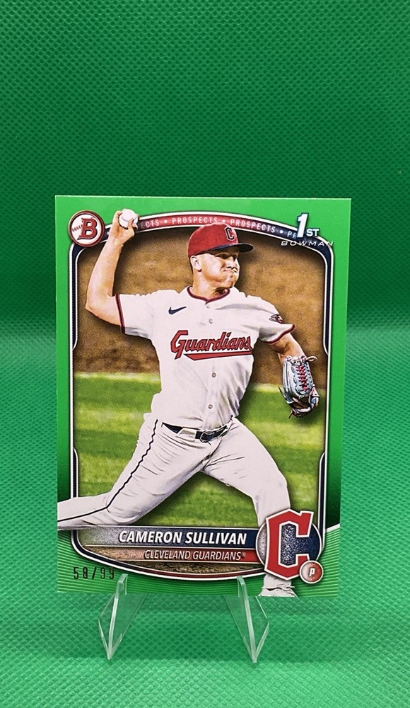 2025 Bowman 1st Green Paper Cameron Sullivan BP-97 Guardians RC /99