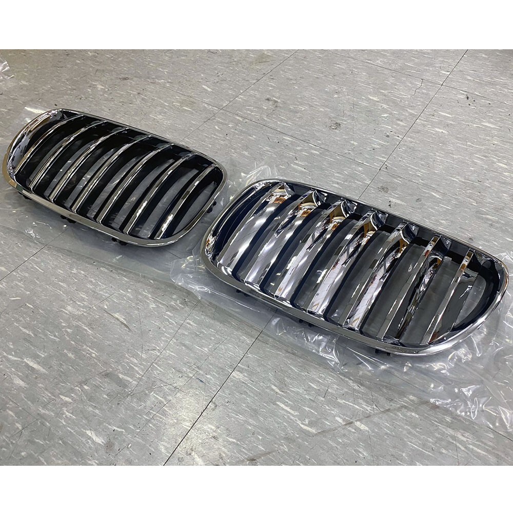 Chrome Black Front Kidney Grille for 2004-2006 BMW E53 X5 Hatchback