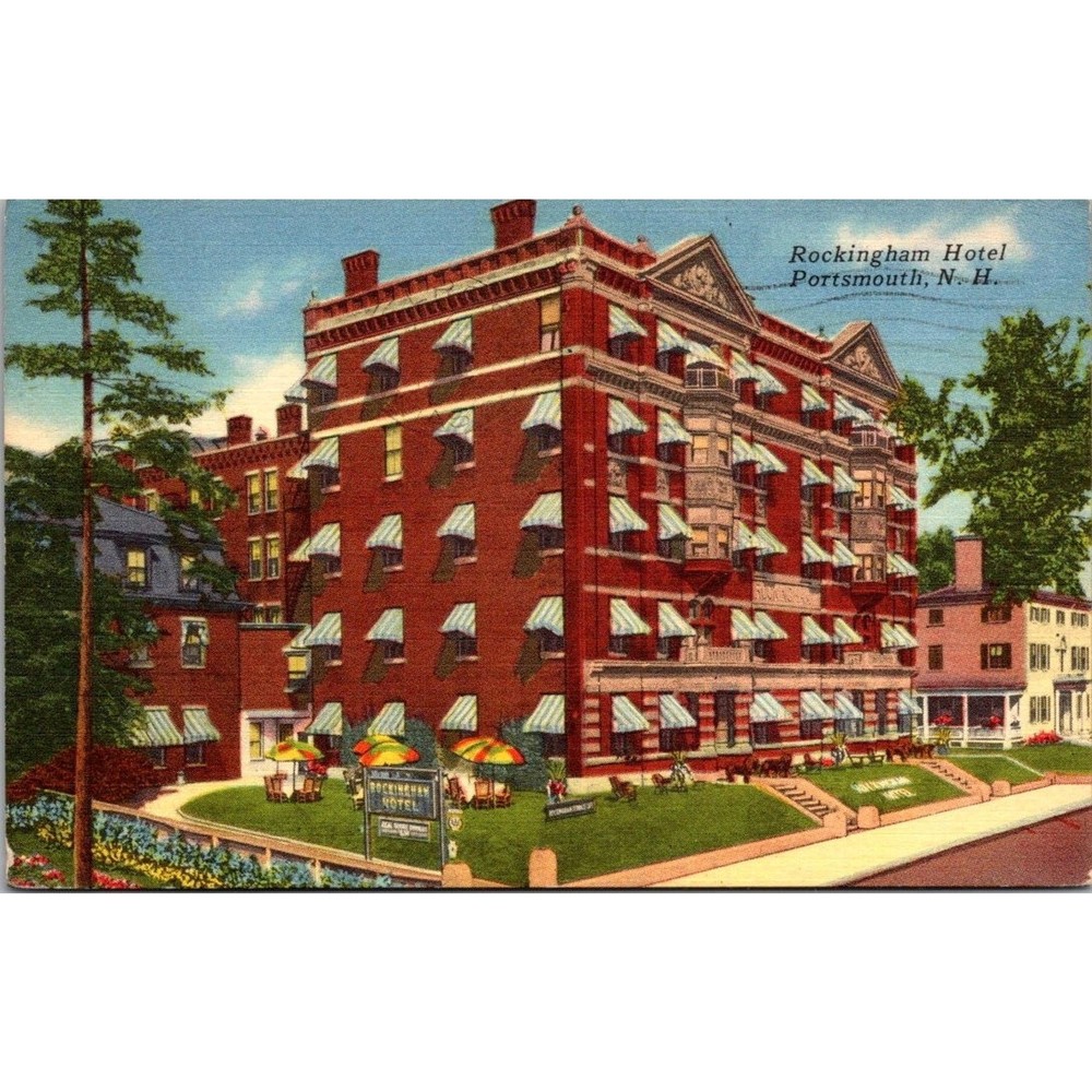 Rockingham Hotel Portsmouth NH New Hampshire Postcard Posted VTG 1953