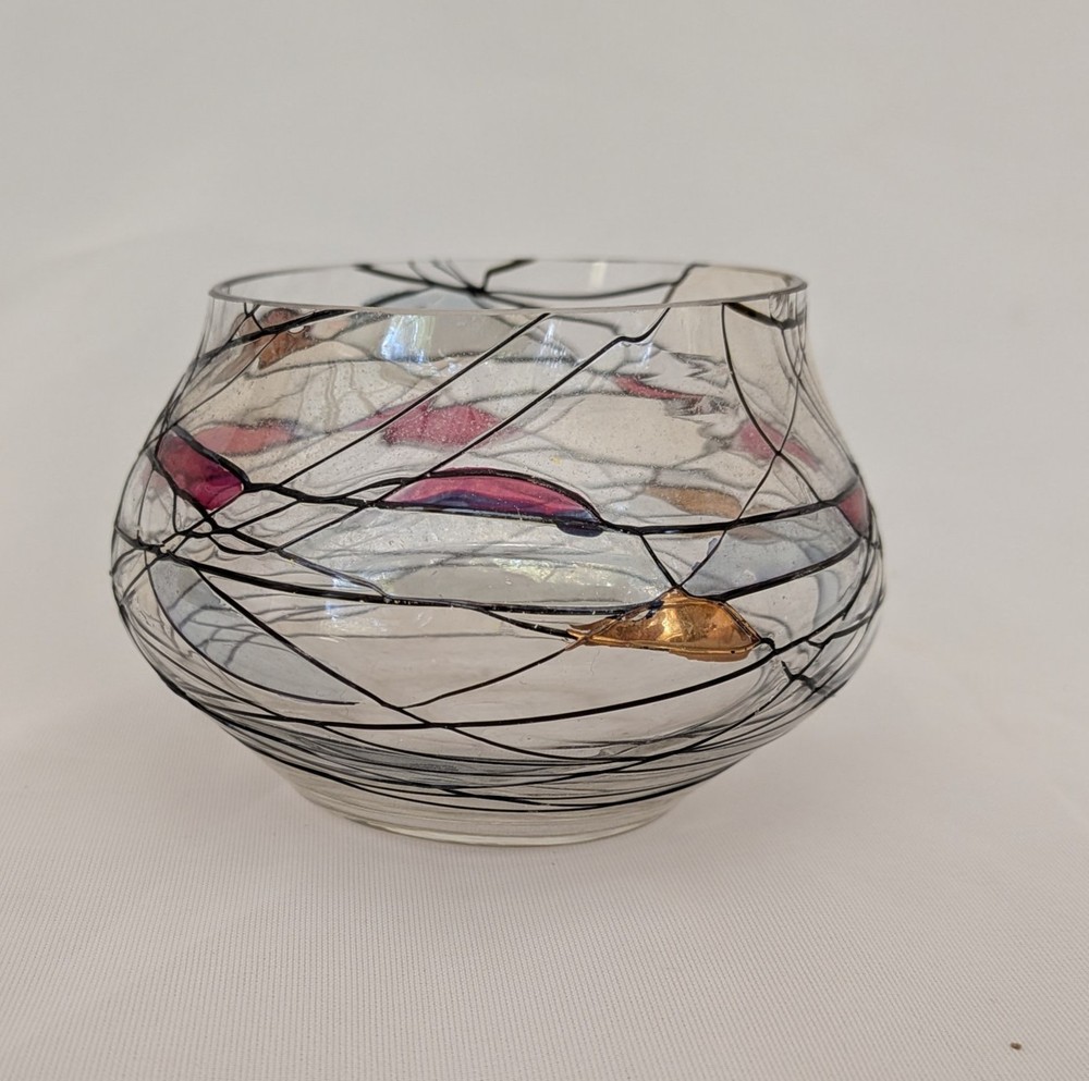 PartyLite Mosaic Calypso Glass Tea Light Votive Candle Holder 2.5 x 2.5
