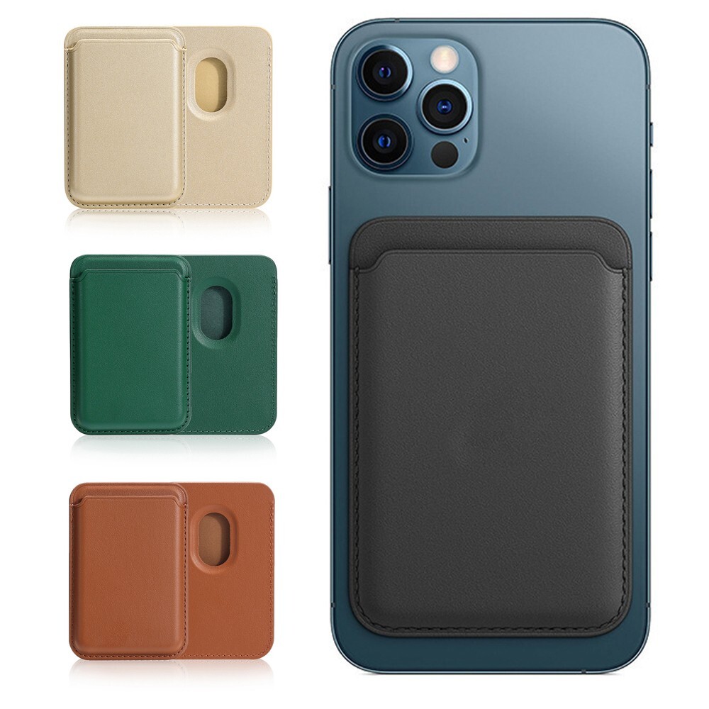 Magnetic Card Wallet Holder Leather Bag with MagSafe for iPhone 16 15 14 13 12