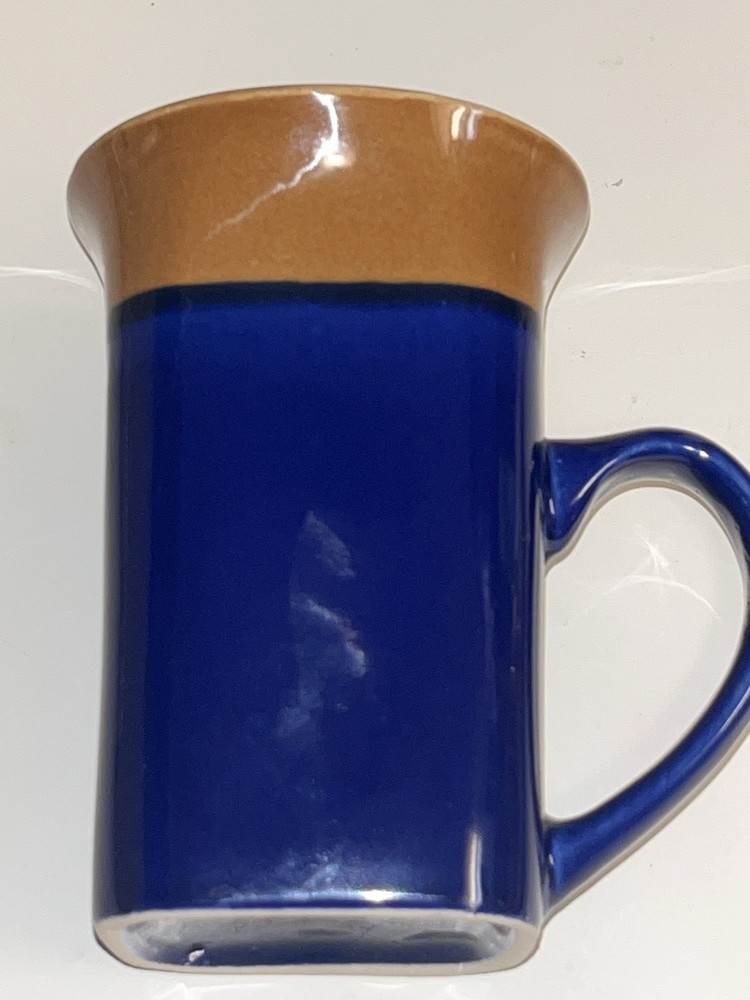 Vintage Royal Norfolk Mug Coffee Cup Blue Brown Square
