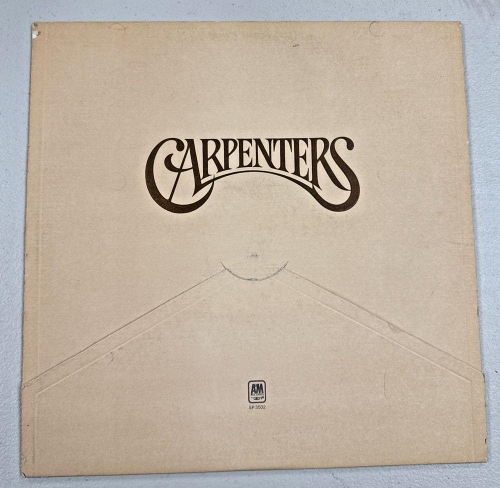 Carpenters LP Vinyl Record Envelope Cover A&M Records Very Good VG