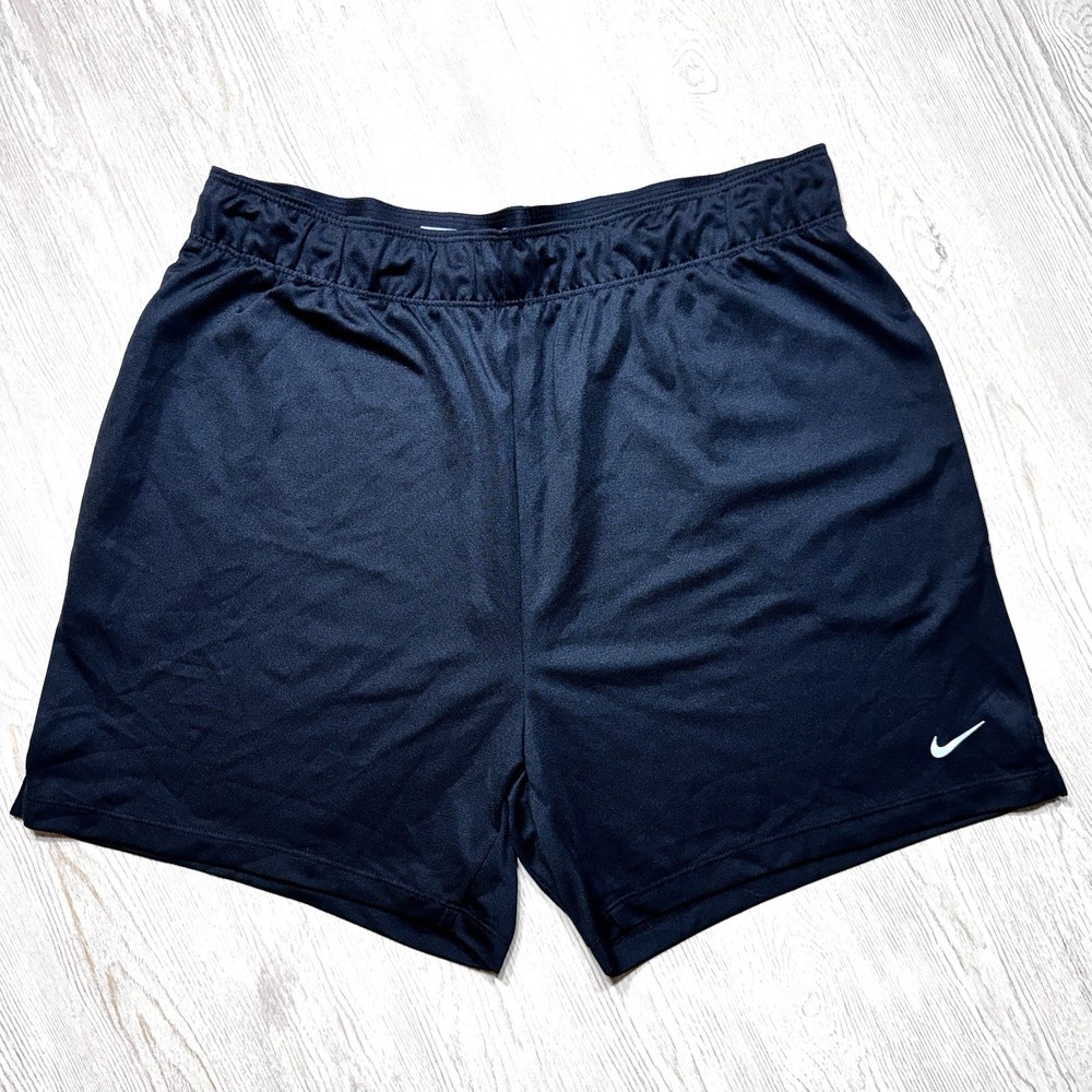 Nike Dri-FIT Shorts Mens Large Black Running Training Gym Athletic Drawstring