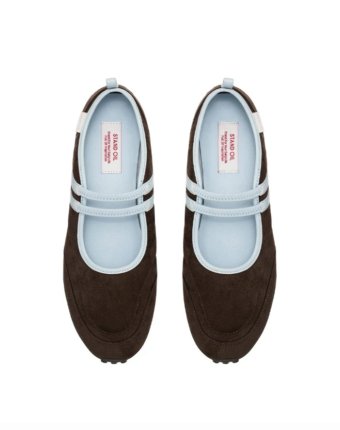NEW STAND OIL Strap Mary Jane Sneakers Marron Combi Genuine No Tariffs In US