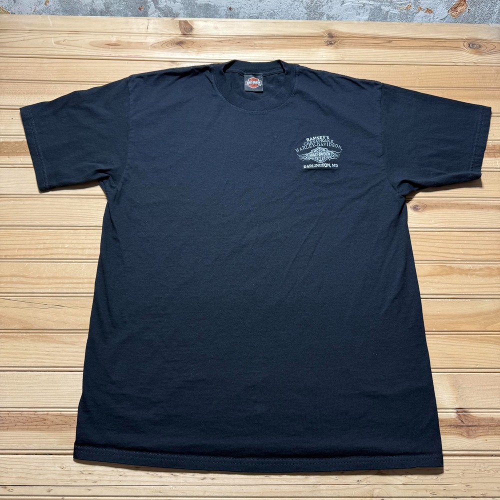 Vintage Y2K Harley-Davidson Chesapeake Darlington Maryland Biker T-Shirt Size XL