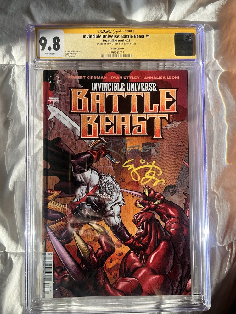 Invincible Universe Battle Beast #1 Double Sig by Ottley & E.J. Su CGC SS 9.8