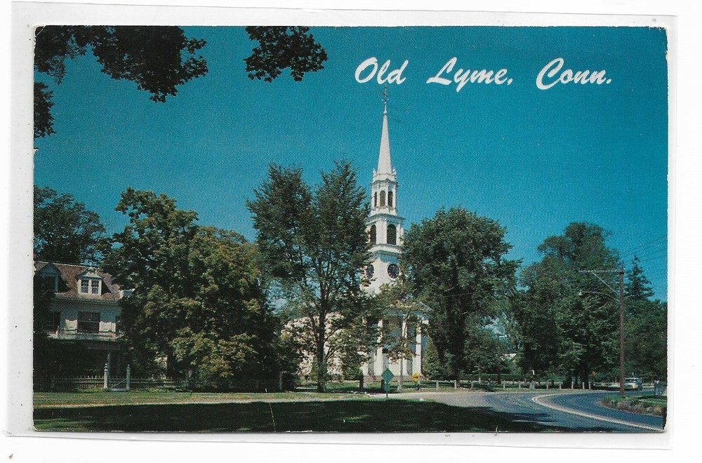 VTG Postcard 1st Congregational Church of Old Lyme, Connecticut