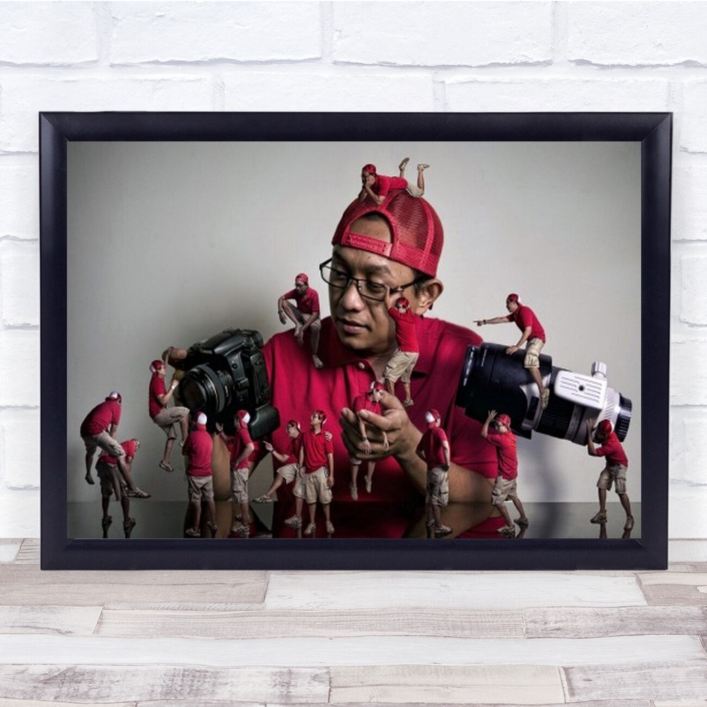 My Lil Red Devils Multiple Same Person Pink Wall Art Print