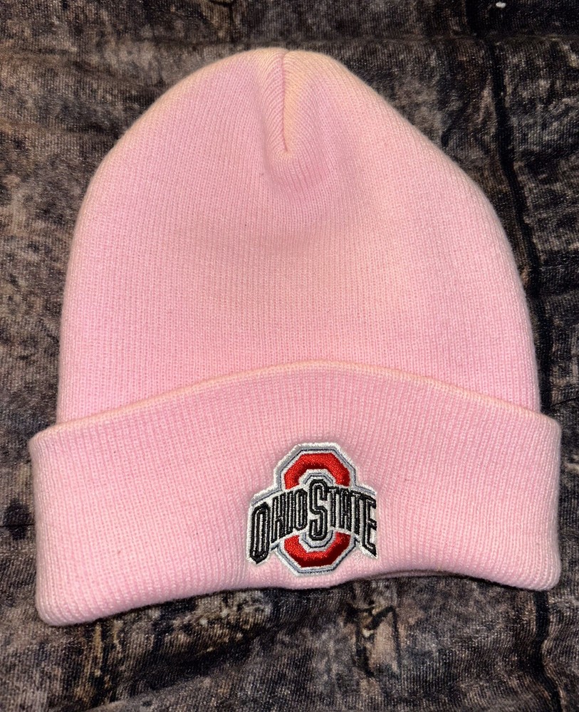 Ohio State University Buckeyes OSU Beanie Pink Hat