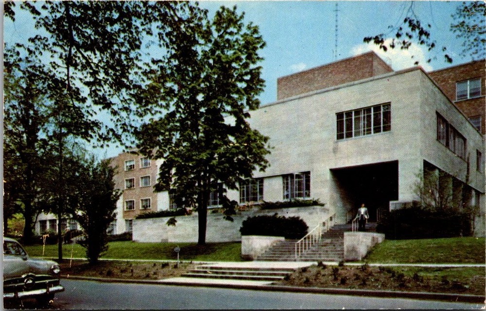 Vintage Statler Hall Cornell University Ithaca NY Postcard 1950s Curteichcolor