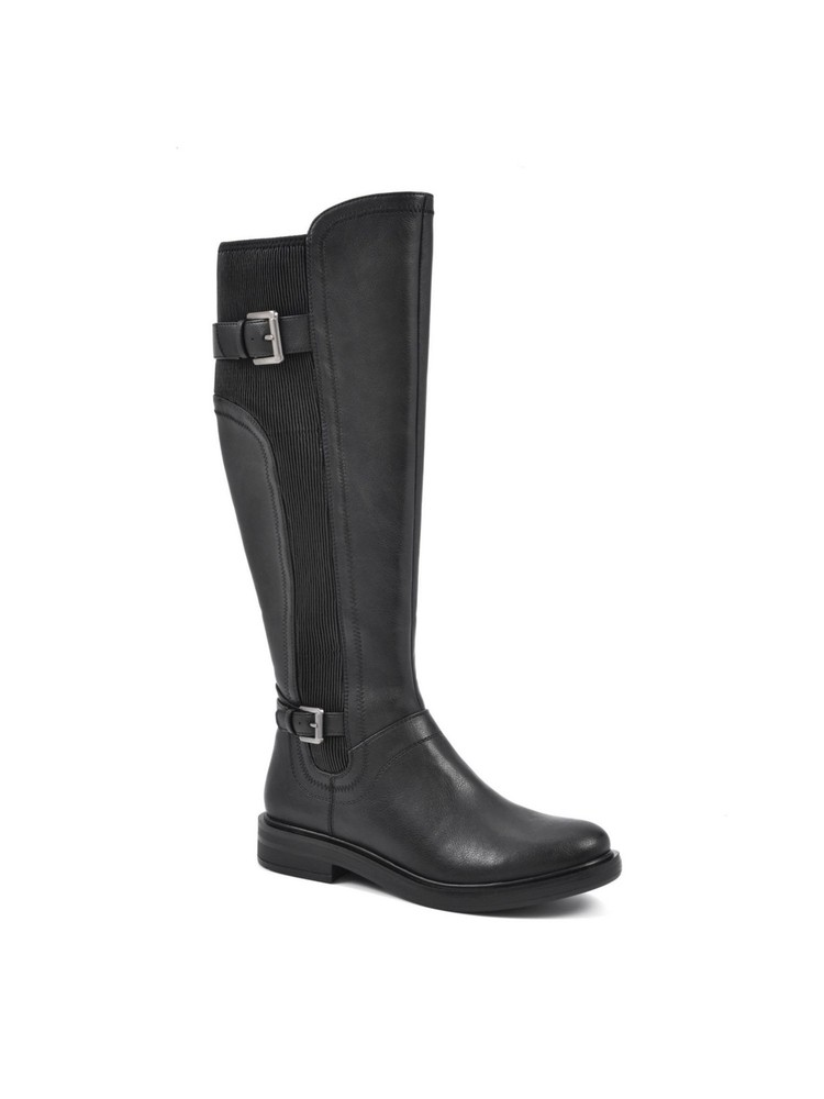 WHITE MOUNTAIN Womens Black Stretch Meditate Round Toe Riding Boot 6.5 M