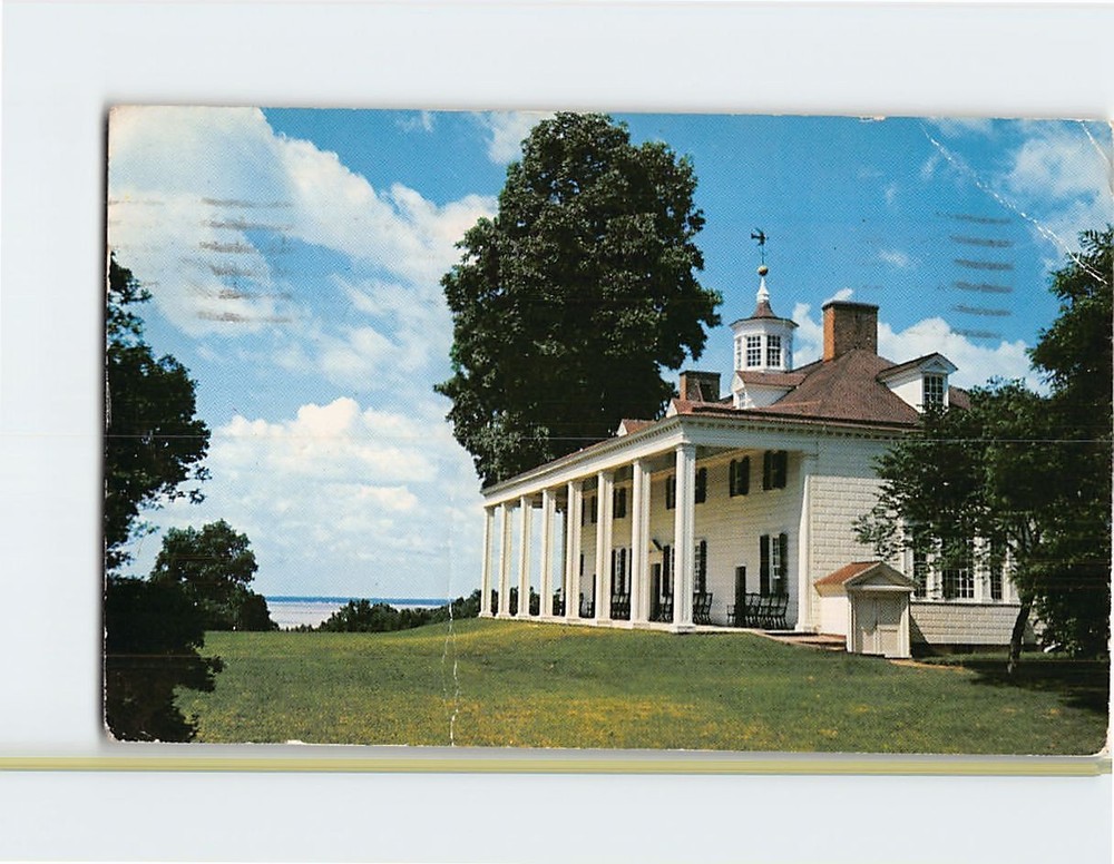 Postcard East Front Mount Vernon Virginia USA North America