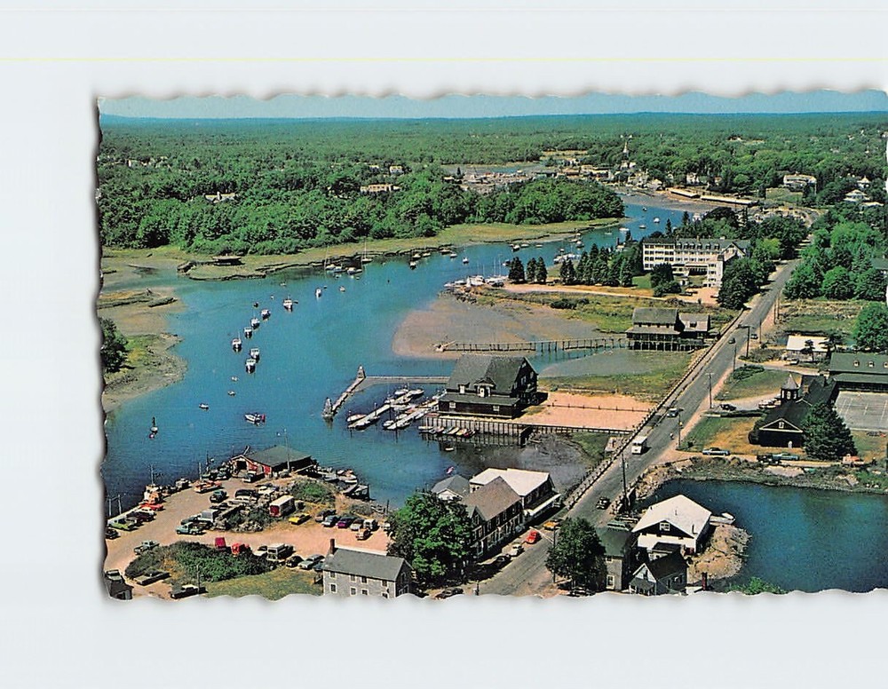 Postcard Kennebunk River Kennebunkport Maine USA