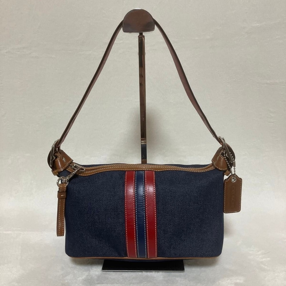 COACH Mini Denim Shoulder Bag Accessory Pouch Style 6854