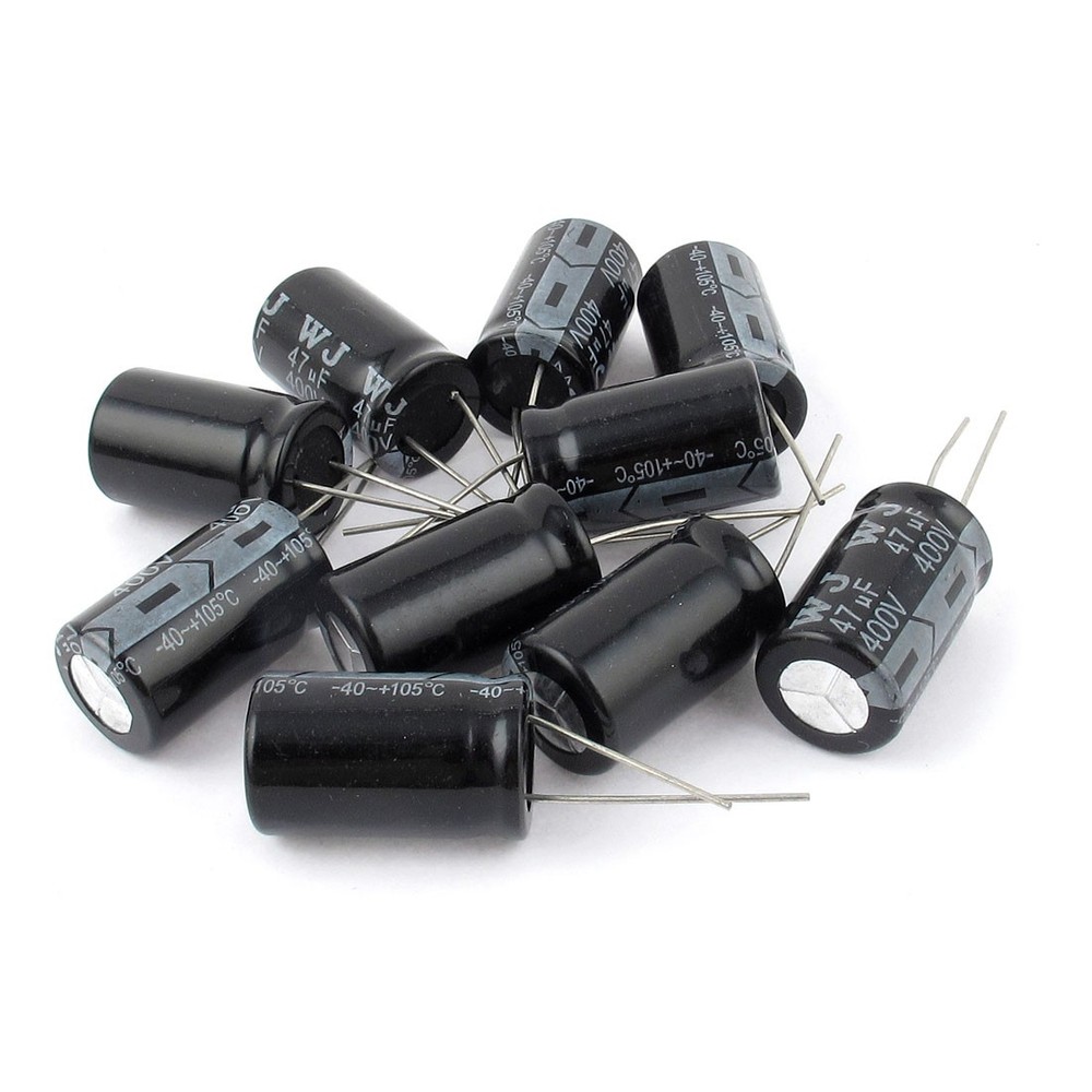 10 Pcs 400V 47uF 105C Radial Lead Electrolytic Capacitor 16mm x 27mm